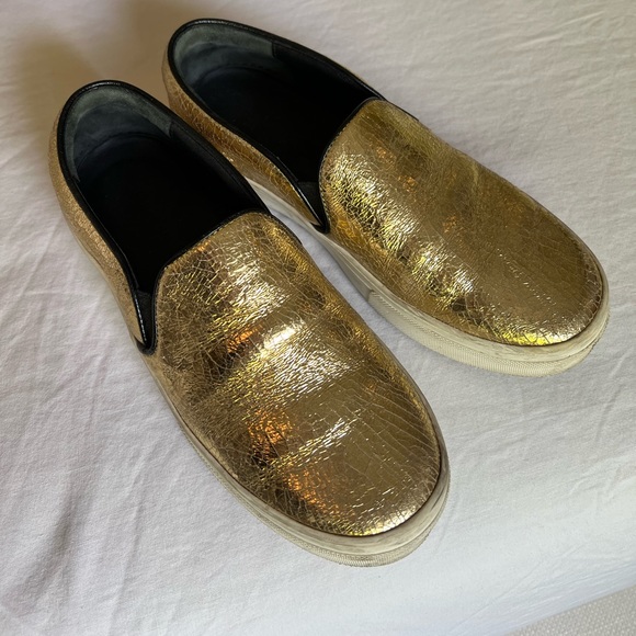 CELIEN gold slip on sneakers - Picture 1 of 4